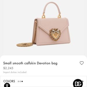 NEW Dolce & Gabbana Devotion Bag (NWT)